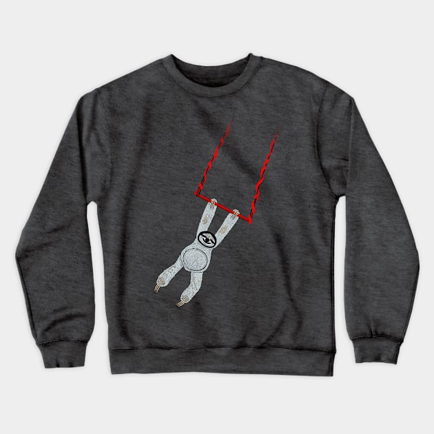 Trapeze sloth Crewneck Sweatshirt by SnailAndCo